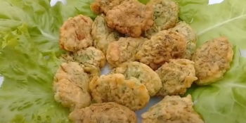 Bolinho de alface frito ninguém acreditou que era bom… até comer!