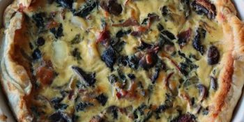 Quiche de espinafre com queijo