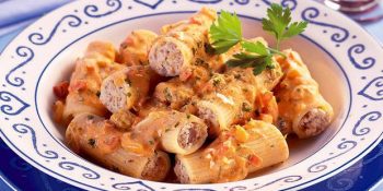Rigatoni recheado com frango