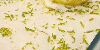 Sobremesa de limão, leite condensado e biscoito