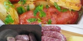 Linguiça toscana com batata na pressão