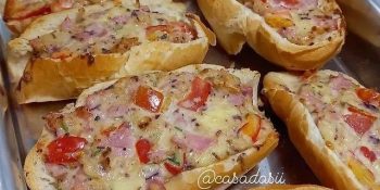 Pão com linguiça toscana cremosa