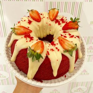 Bolo Red Velvet de beterraba