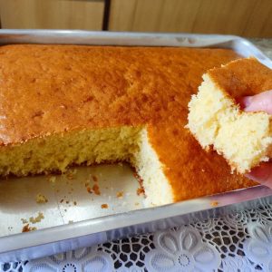 Bolo branco sem açúcar