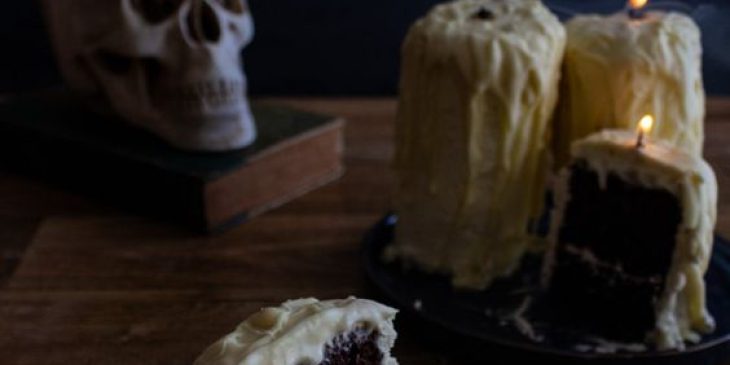 Bolo de dia das bruxas tudo gostoso chocolate branco