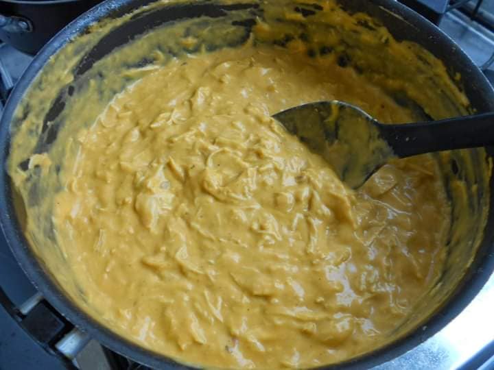Creme de galinha com macaxeira