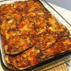 Lasanha light de berinjela