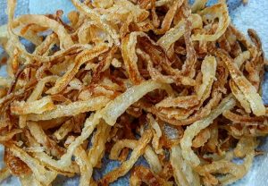 Crispy de cebola caramelizada