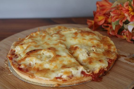 Pizza de frango com mussarela ana maria braga