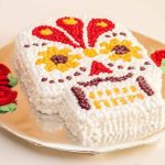 topo de bolo de caveira halloween