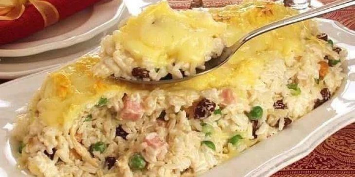 Arroz de forno simples e barato