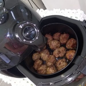 Bolinho de carne moída na airfryer