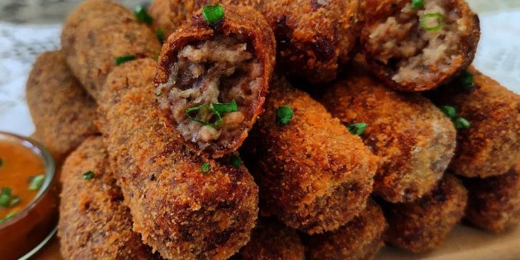 Croquete de carne moída com batata