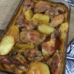 Frango com batata tudo gostoso