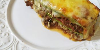 Lasanha de abobrinha com carne moída
