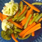 Legumes cozidos na panela elétrica