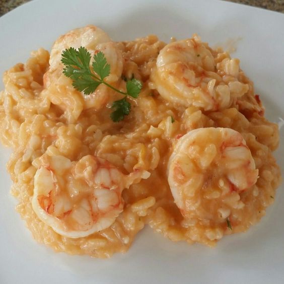 Risoto de camarão com arroz comum do panelinha