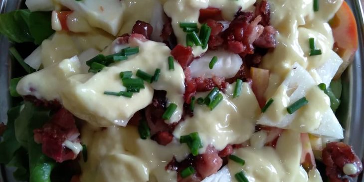 Salada de alface com maionese