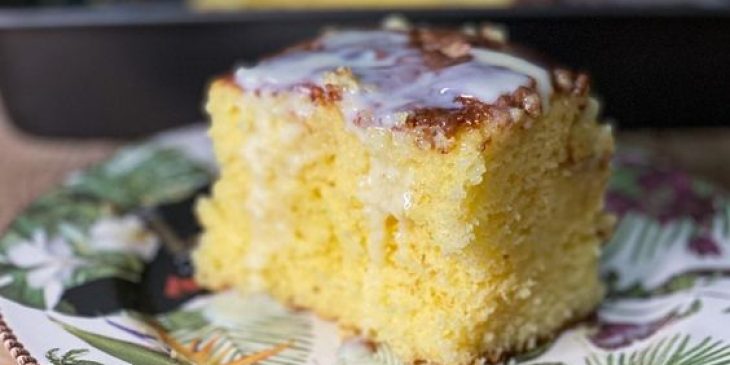 bolo de laranja com cobertura de coco simples fácil