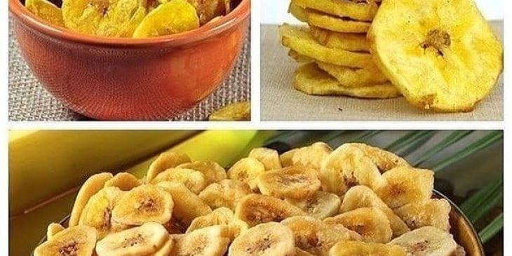 Chips de banana com canela