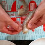 limpar camarão congelado