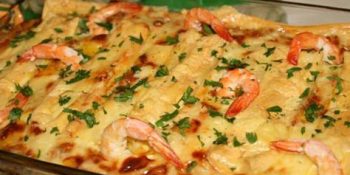 lasanha de frutos do mar