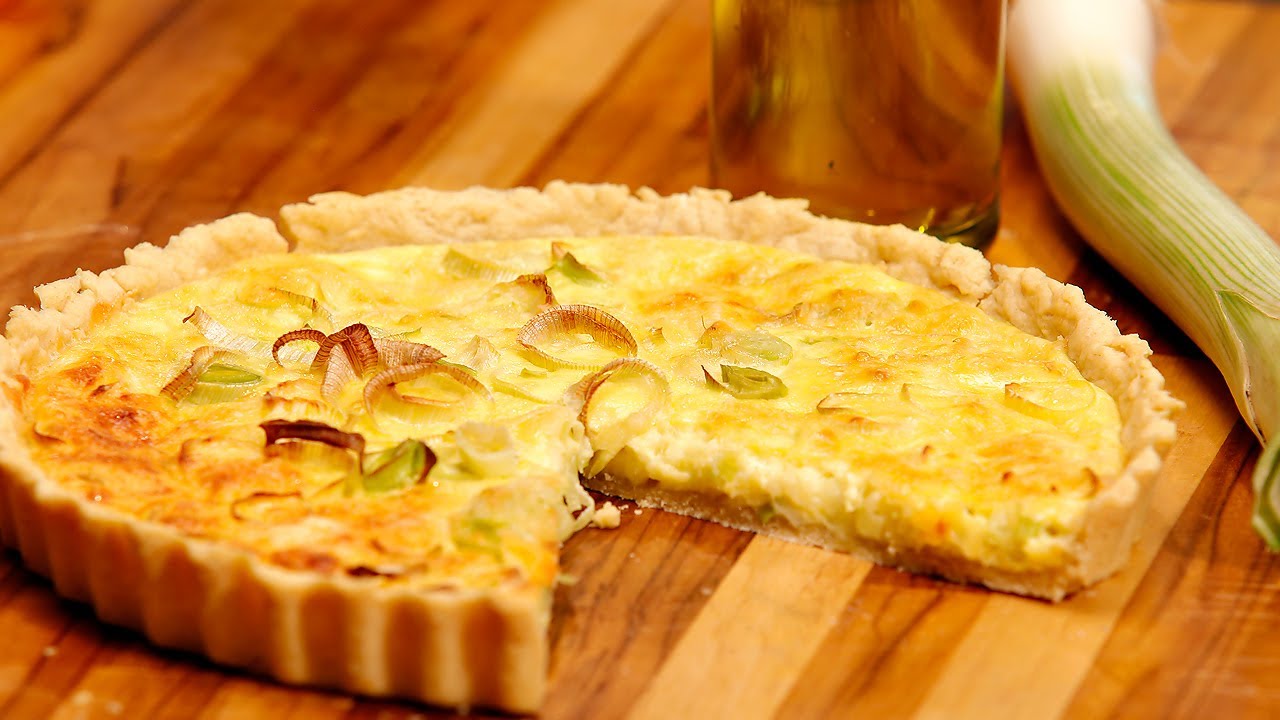 receita de quiche de alho poró