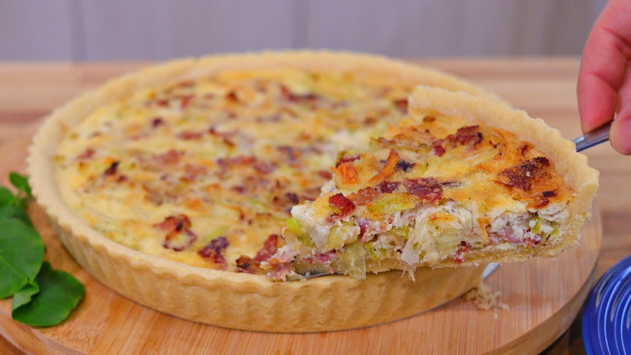 receita de quiche de alho poró