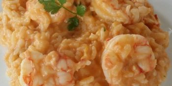 risoto de camarão com arroz arbóreo