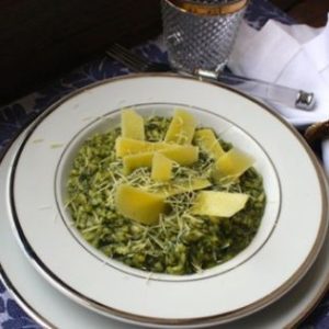 risoto de espinafre tudo gostoso