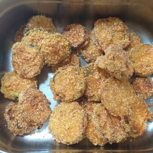 Abobrinha empanada frita