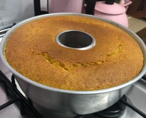 Bolo de cenoura proteico