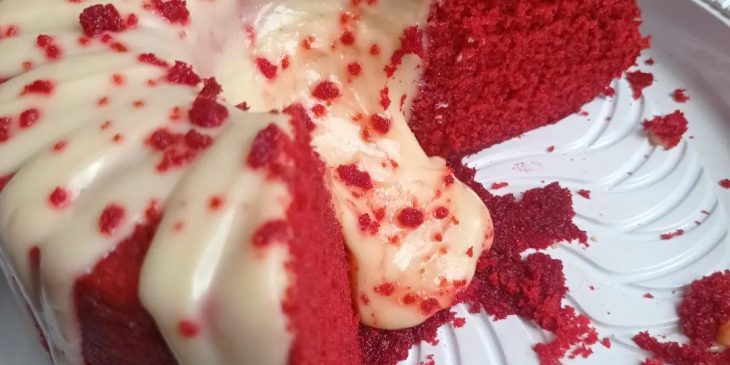 Bolo red velvet de natal