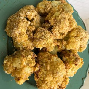 Couve flor empanada na airfryer