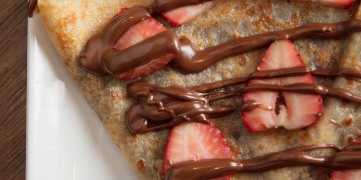 Crepe de nutella com morango