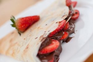 Crepe de nutella com morango