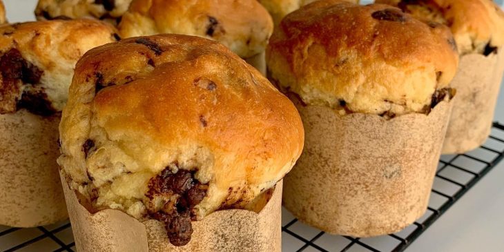 Mini panetone de chocolate