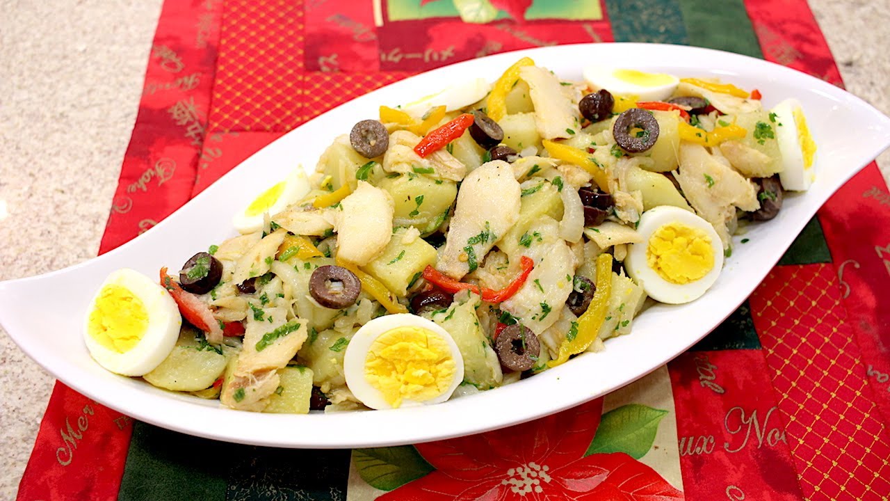 Salada de bacalhau de natal tudo gostoso