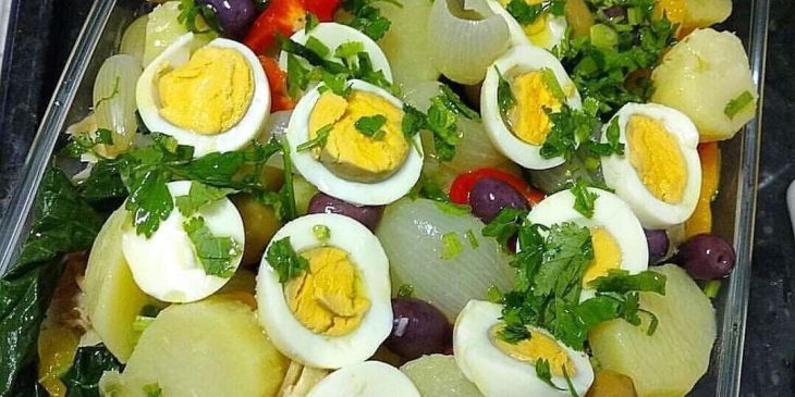 Salada de bacalhau fria