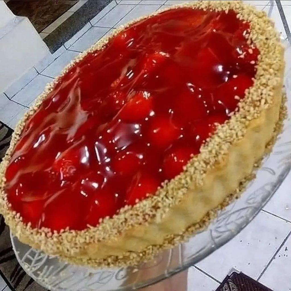 Torta de morango de natal