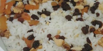 arroz natalino com passas
