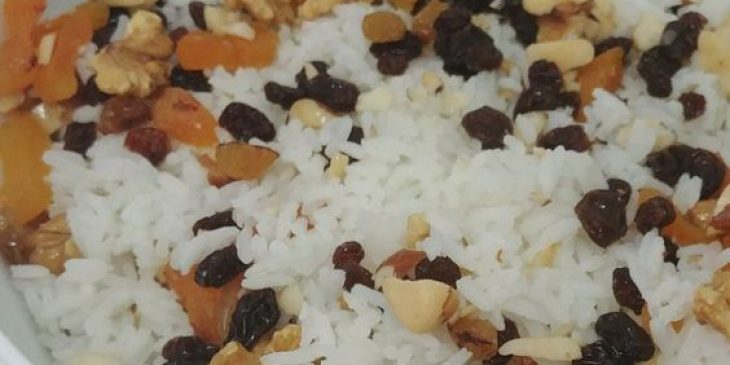 arroz natalino com passas tudo gostoso