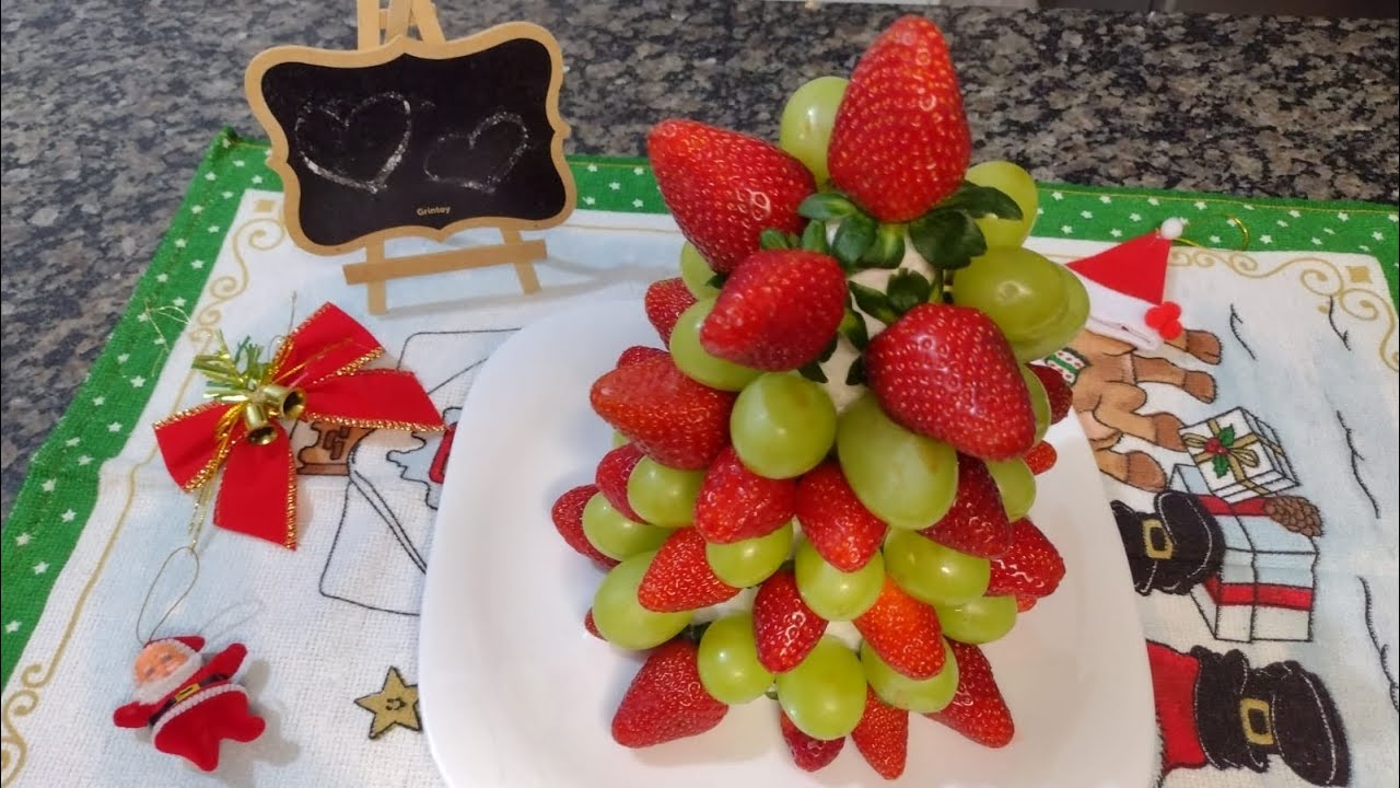 árvore de natal de frutas