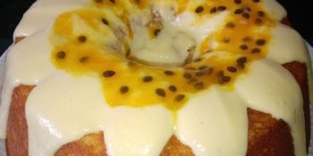 bolo vulcão de maracujá