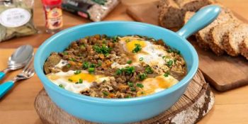 Gratinado de lentilha com ovo