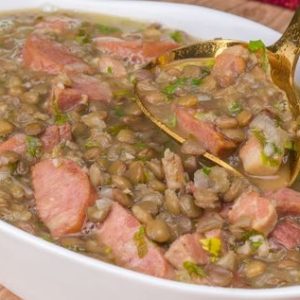 Lentilha com bacon tudo gostoso ana maria