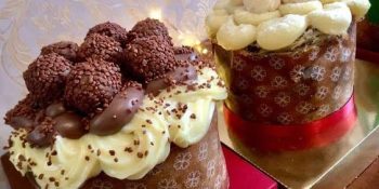 Massa de panetone de chocolate