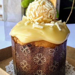 mini panetone trufado com creme belga beijinho