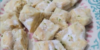 Palha italiana de limão com chocolate branco