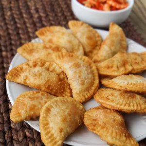 pastel de linguiça Blumenau queijo tudo gostoso